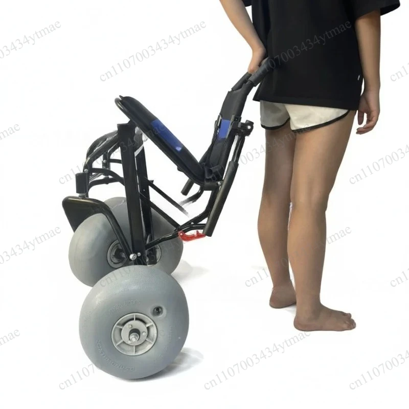 All‑Terrain Foldable Beach Wheelchair Fat Dasha Tire Lightweight Waterproof Breathable Backrest Mobility Aid