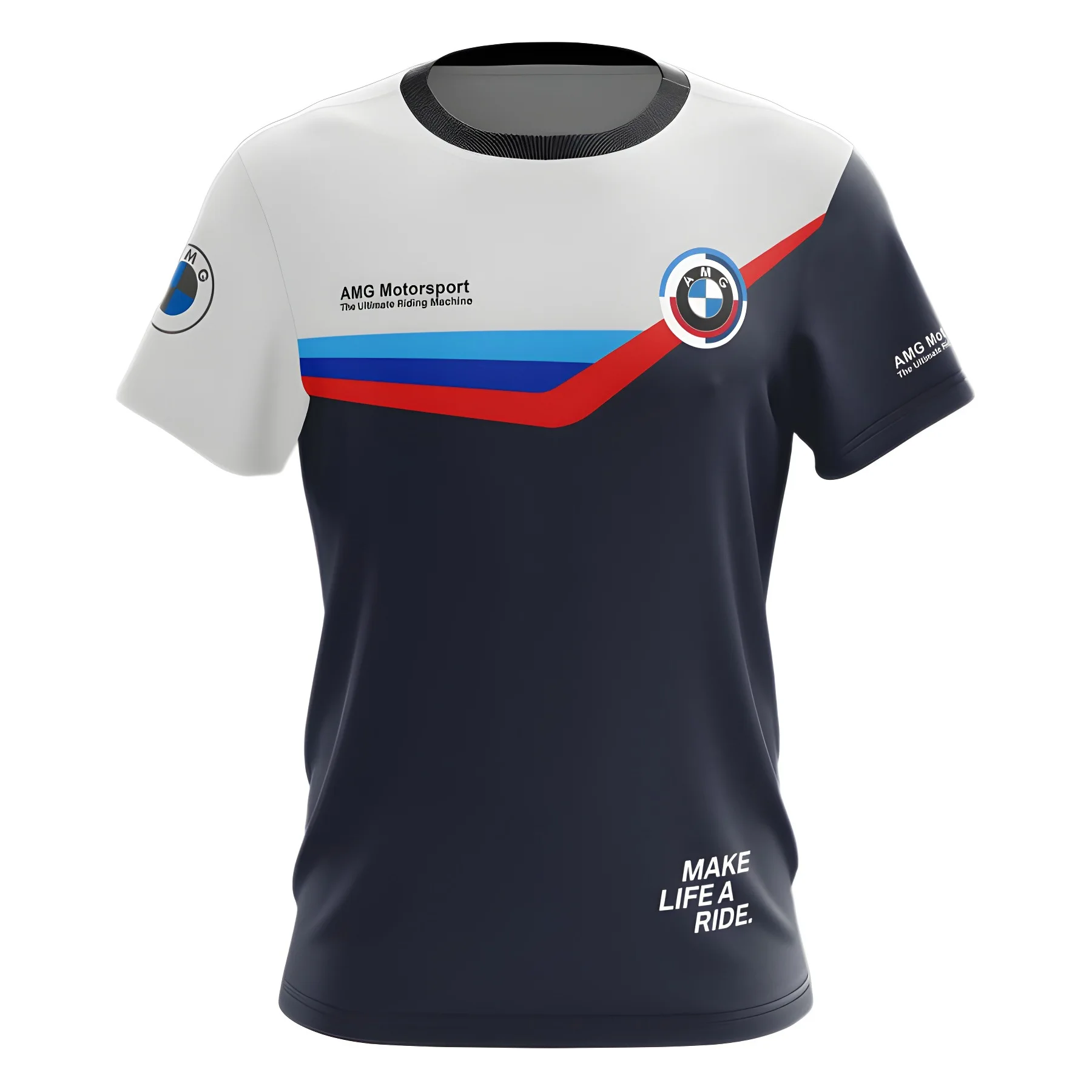 BMW equipe de corrida de motocicleta camiseta masculina verão manga curta das mulheres dos homens camisetas 2025 novos esportes unisex roupas de grandes dimensões topos