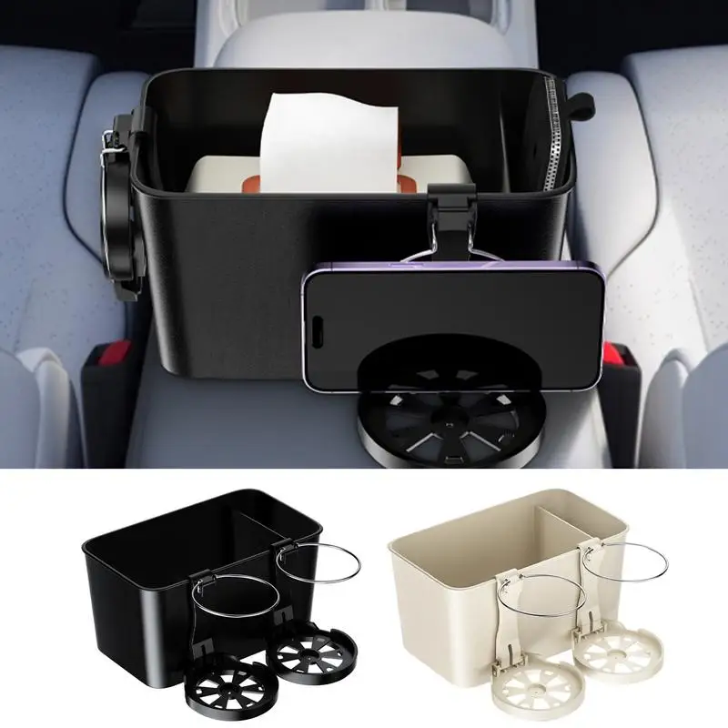 

Creative Car Multi Functional Armrest Storage Box Dual Drinking Bottle Holder Convenient Center Console Durable Bracket for cars