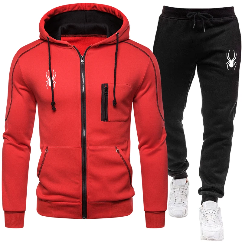 Picture 4: Tracksuit for Man High Quality Zipper Jacket and Sweatpants Autumn Winter Daily Casual Sports Motorcycle Outerwear Men's Clothes