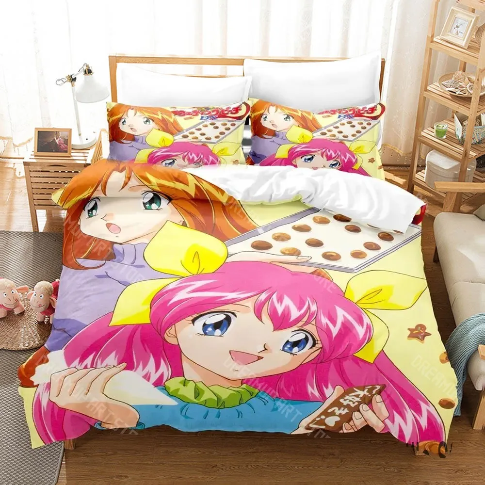 3D Printed Wedding Peach Anime Bedding Set for Boys Girls Duvet Cover Pillowcase Twin Queen King Full Single Double Sizes