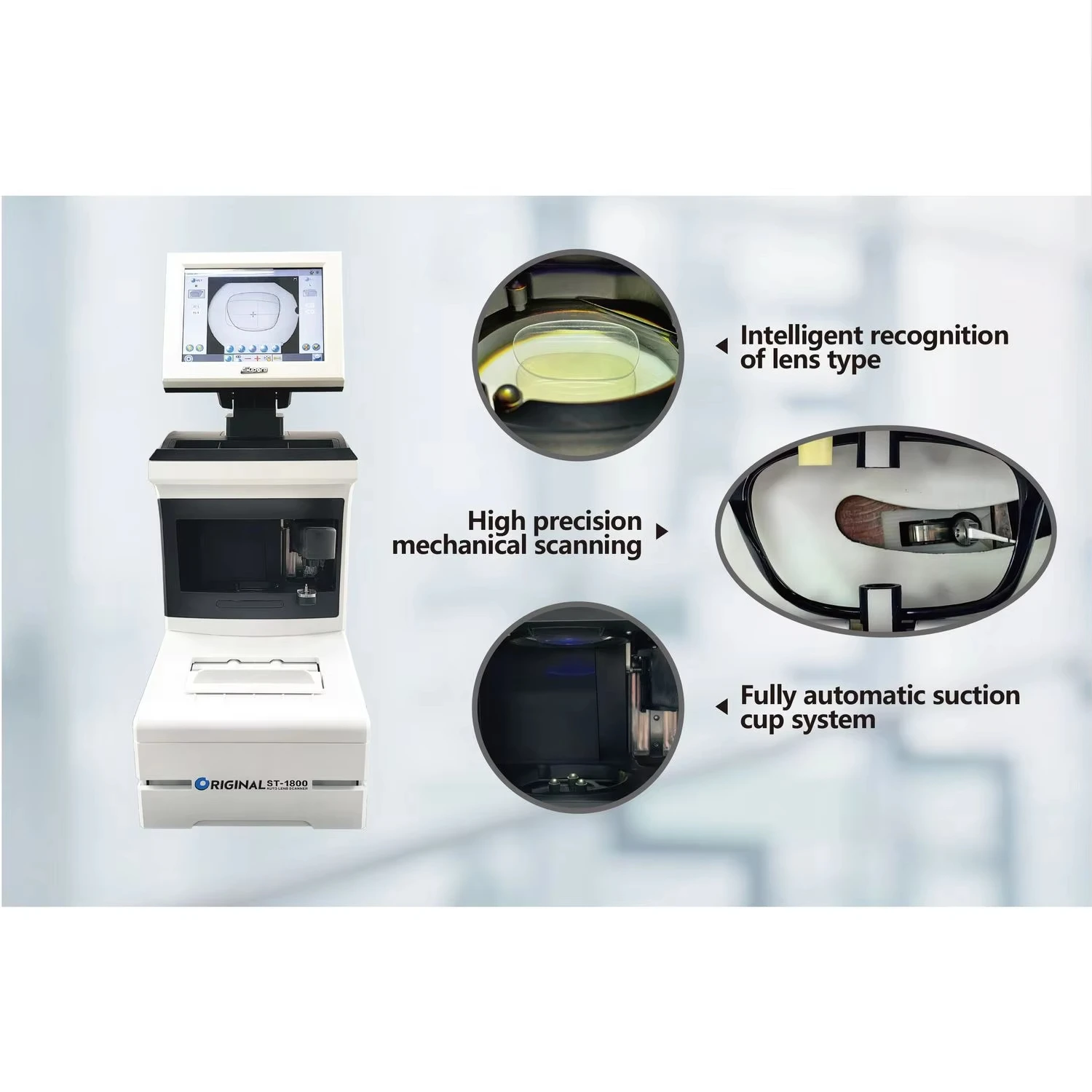 Optometry Equipment Patternless Lens Auto Edging Machine 3D Auto Lens Edge 3D Patternless Lens Edger ALE-1800 Optical Machine