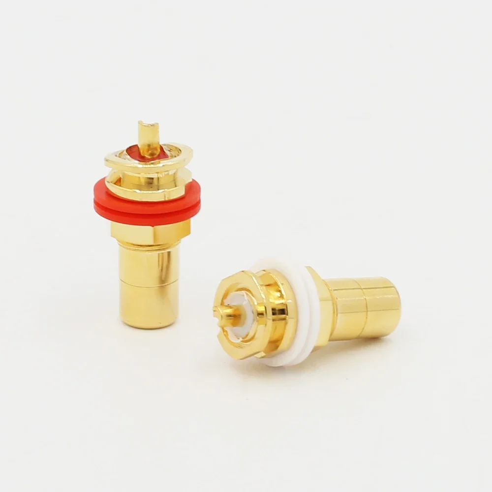 HiFi sliver plated brass Gold Plated Audio RCA Socket RCA JACK Adapter RCA Phono Chassis Panel Mount Female Socket Adapter