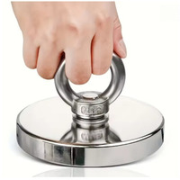 Super Strong Neodymium Fishing Magnet Hook N52 Heavy Duty Rare Earth Magnet With Countersunk Hole Eyebolt 16-60mm Salvage Magnet