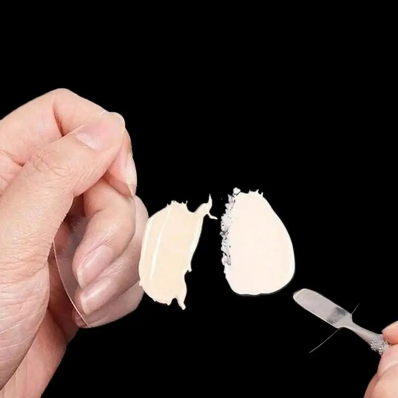 Paleta de Maquiagem Transparente em Acrílico com 2 Peças, Misturador Manual de Creme Líquido para Maquiagem, Ferramenta de Beleza