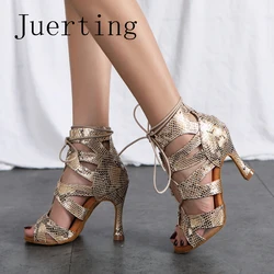 Juerting Gold new Women's Adult Salsa Latin Cha Cha Soft base Modern jazz soft base Bachat Square ballroom dance