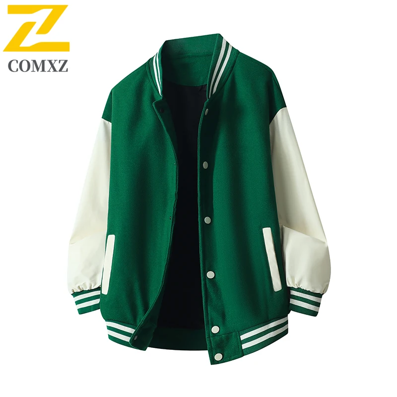 

Мужская куртка 2024, весна и осень, новая модная универсальная удобная дышащая бейсбольная куртка, уличная повседневная мужская куртка на молнии
