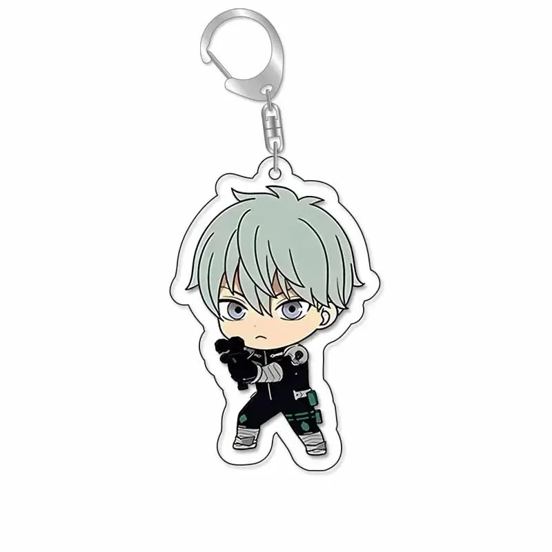 Kaiju No 8 Kafuka Hibino Reno Ichikawa Anime Keychain Cartoon Plastic Keyrings Bag Tag Cos Accessory