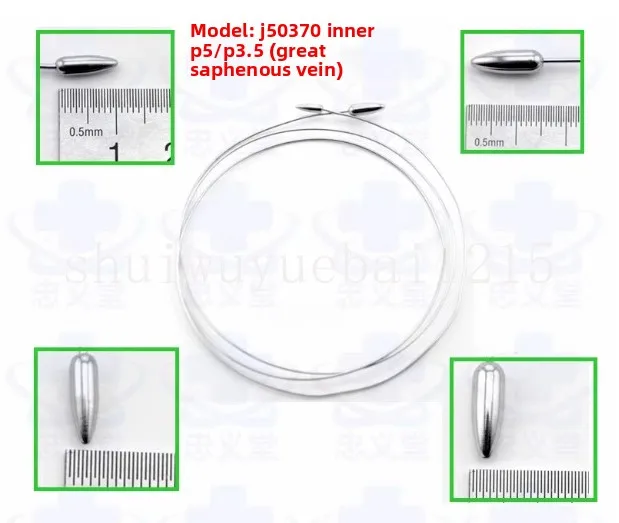 Great Saphenous Vein Stripper Double Head Set Stainless Steel Uncoated Stripper Cardiothoracic Surgical Instrument