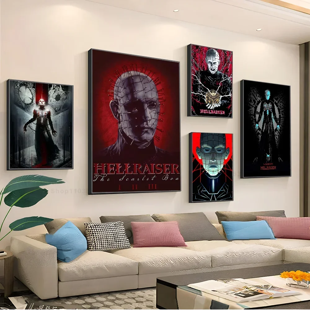 1PC Hellraiser Fantasy Horror Suspense Movie Poster Stickers art wall Murals decor Game Room Decor Gifts Kawaii HD painting Cat