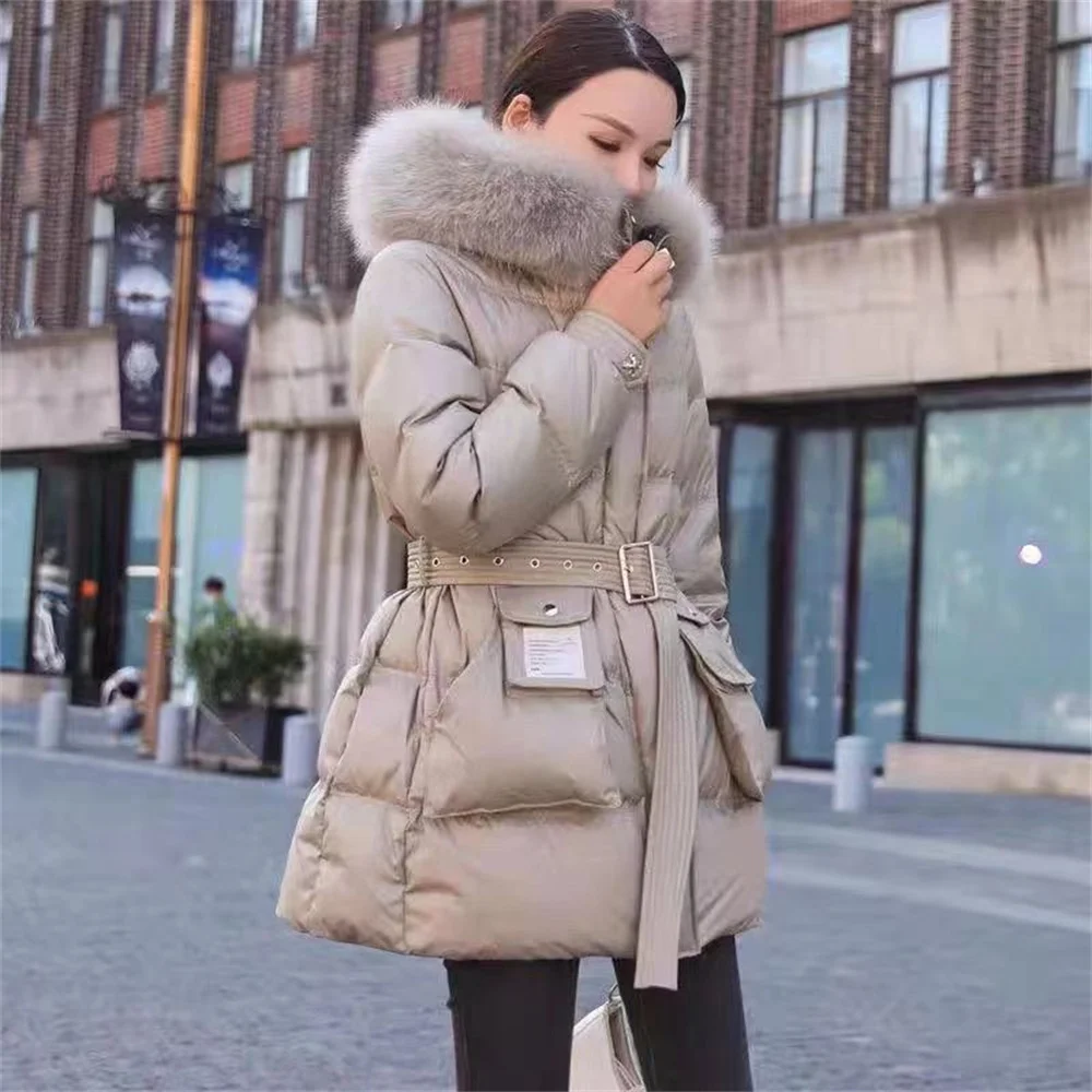 2024 Winter New Fashion Korean Version Anti-season Cotton-padded Women\'s Long Loose Warm Cotton-padded Jacket Hooded Coat Tide