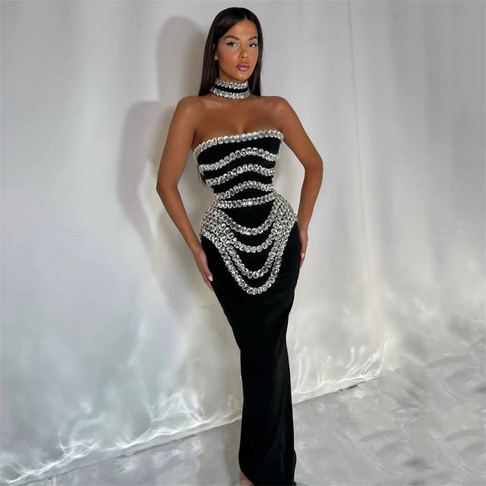 Kobiety New Arrival seksowna bez ramiączek frezowanie bandażowa sukienka obcisłe ubrania klubowe wieczorowe eleganckie sukienki