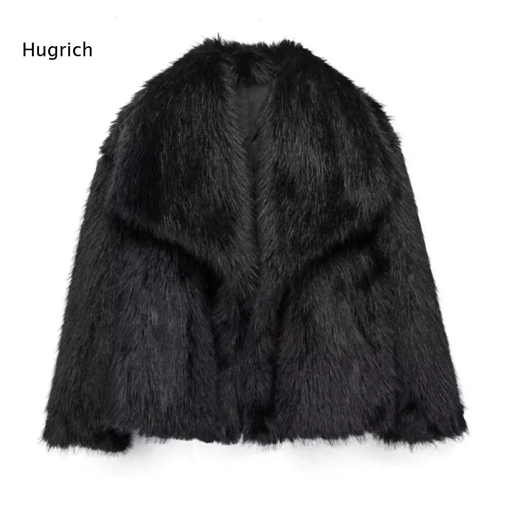 Women White Faux Fur Short Jacket With Fluffy Texture And Open Front Warm Winter Outerwear For Daily Or Evening Wear