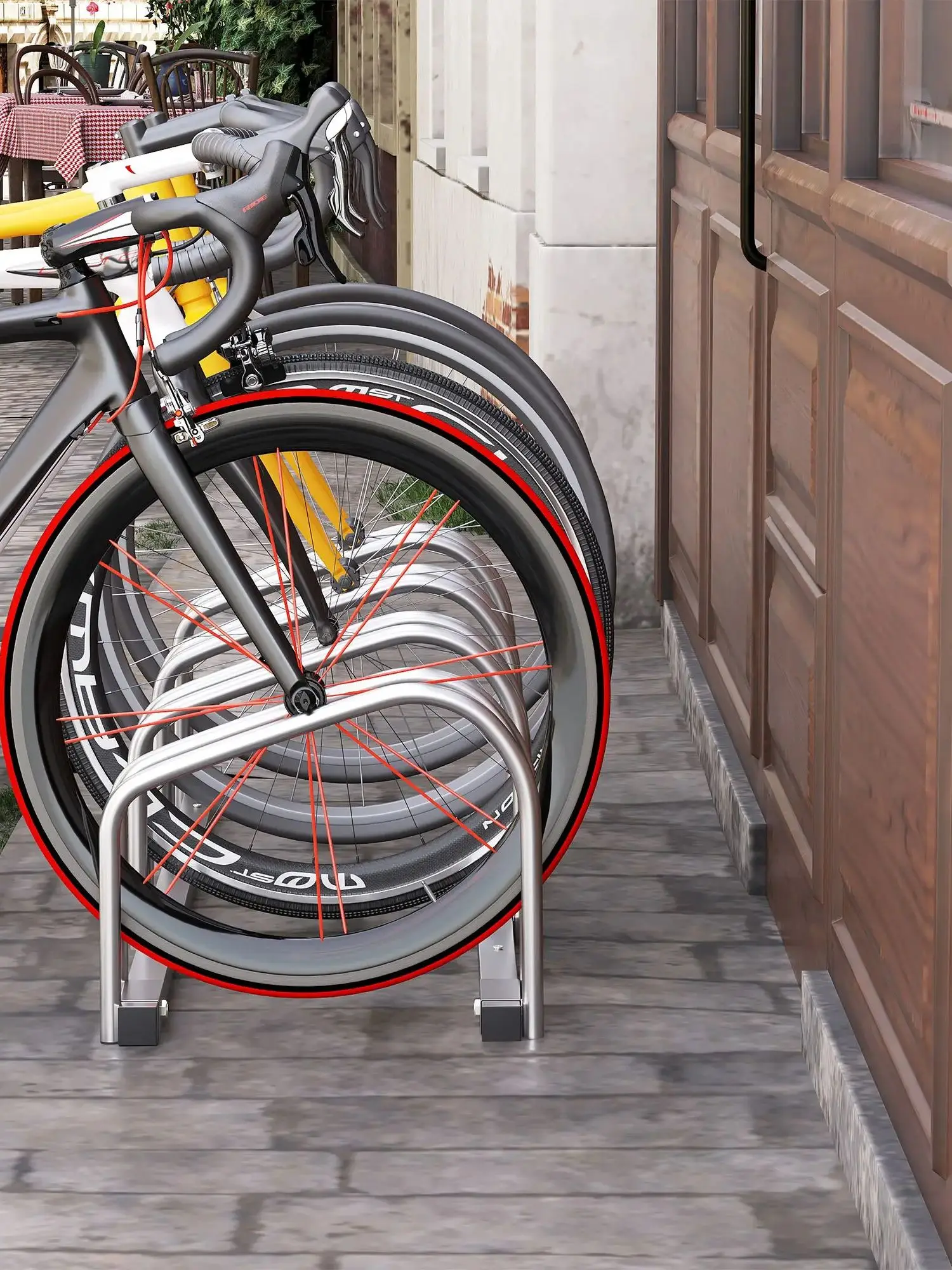 AliExpress DURHAND HOMCOM Bike Stand Parking Rack Floor or Wall Mount Bicycle Cycle Storage Locking Stand (4 Racks, Silver)