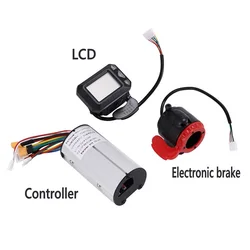 24V/36V Carbon Fiber Controller Brake LCD Display Electric Scooter Controller Brushless Accelerator Throttle Set for Scooter