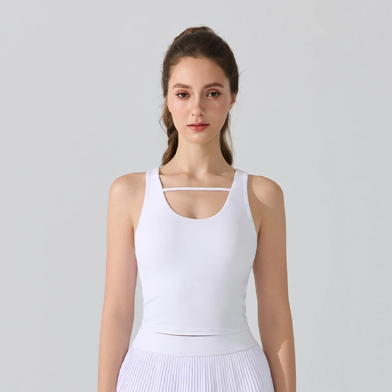 

Women Sport Bras Wide Hem Yoga Bra Shockproof Running Underwear Quick Dry Fitness Tank Tops With Pad Workout Gym Vest Brassiere