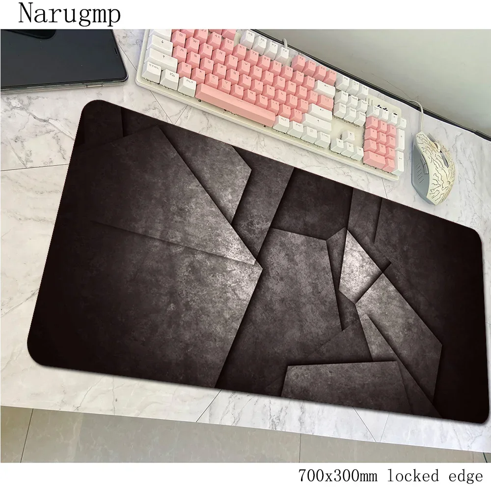Black Abstract mouse pad gamer HD print mousepad 700x300x4mm rubber desk mat High quality gaming accessories game mats oversized