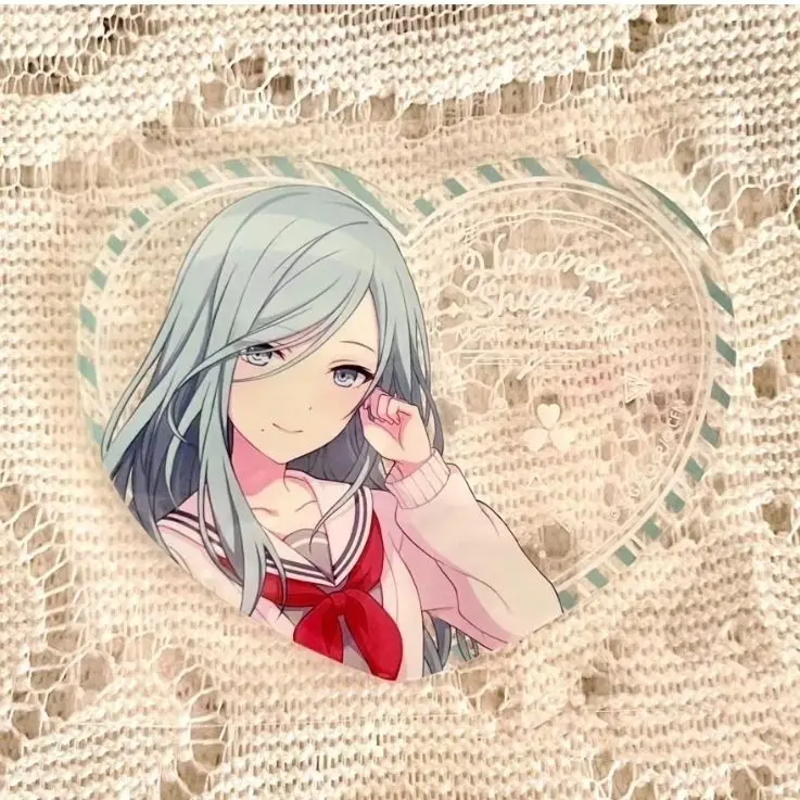 

Project Sekai Hinomori Shizuku косплей аниме в форме сердца акриловая подставка фигурка стоячая модель настольная подставка для тарелки украшения
