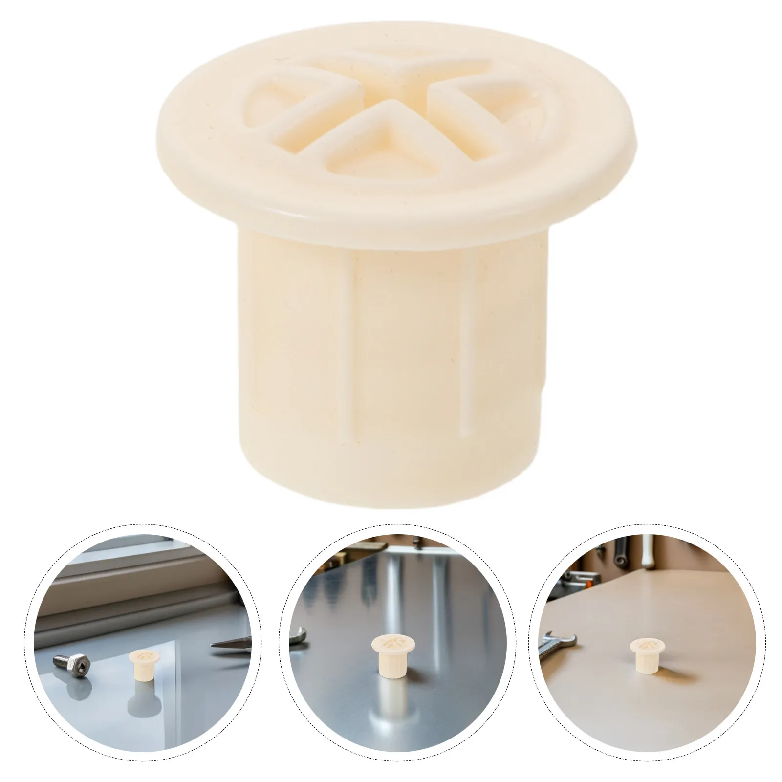 

6Pcs Slide Screw Caps White Plastic Fixing Screw Cover Indoor Slide Accessory Playground Equipment 1.8cm Diameter