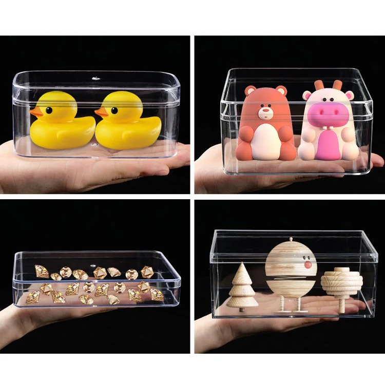 Clear Acrylic Boxes with Lid Rectangle Display Boxes Acrylic Candy Box for Wedding Birthday Party Favor Acrylic Storage Box