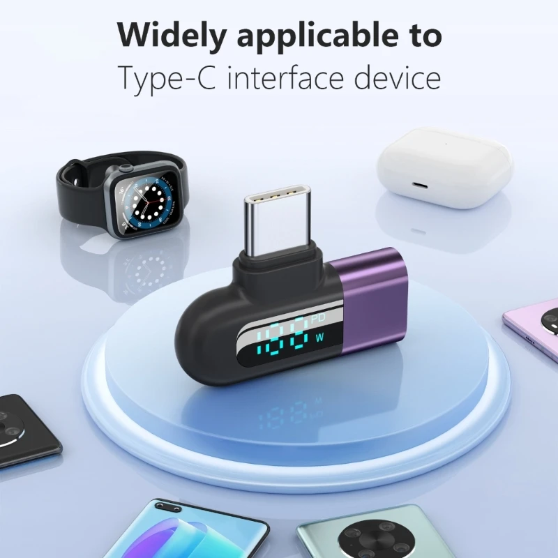 

USB C Extension Adapter with OTG Support Energy Monitoring Display Power Supply