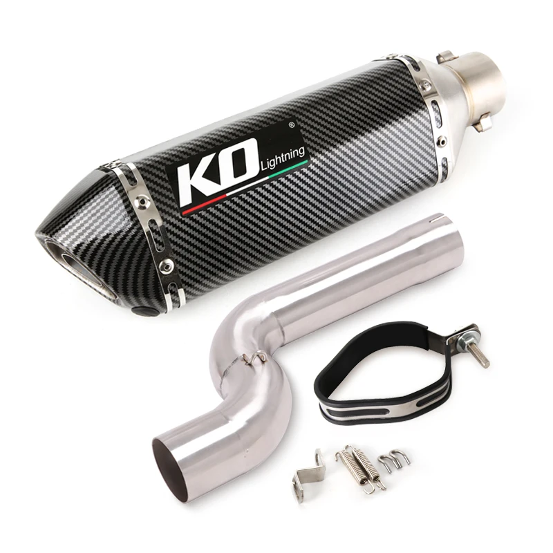 

For BMW F900R XR 2020-2023 Slip On Motorcycle Exhaust Tail Mid Link Pipe Mufflers Stainless Steel With DB Killer Black