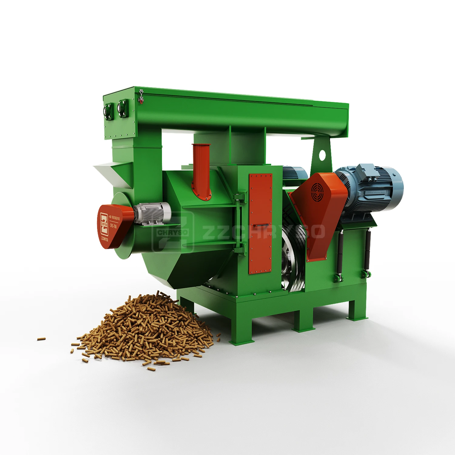 China Automatic Biomass Pellet Plant Production Line with PLC Control System