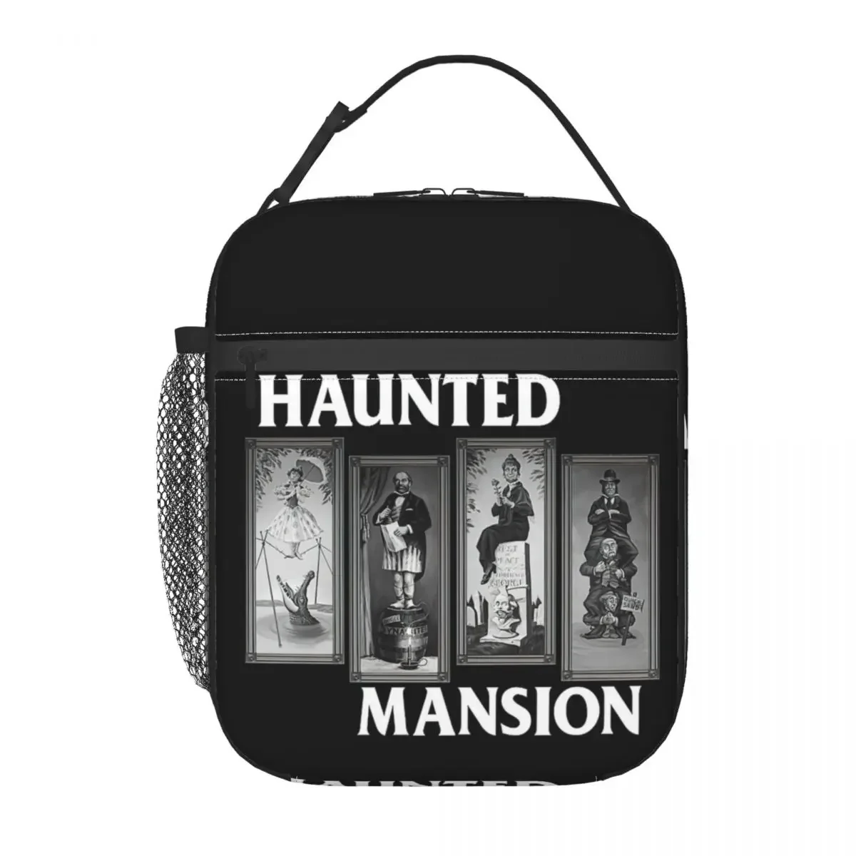 Haunted Mansion smorfia borsa da pranzo isolata per le donne Resuable Halloween Ghost Horror Movie Cooler Thermal Lunch Box Kids School