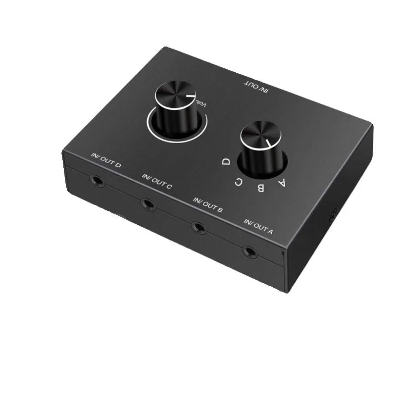 For 3.5AUX Earphone Switcher Audio Signal 4 in 1 Out, 4 in 1 Out Stereo 3.5 Switcher 2 Choose 1