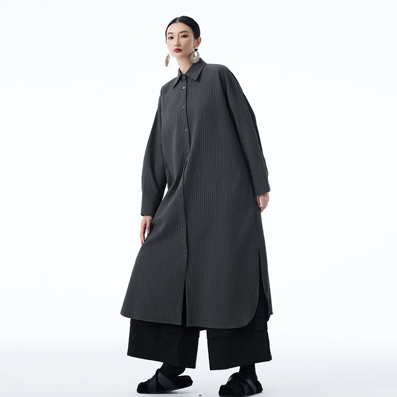 

Tannt Women Long Loose Trench Coat Autumn Top Long Sleeve Wholesale Dropship 2025 Casual Leasure Long Coats