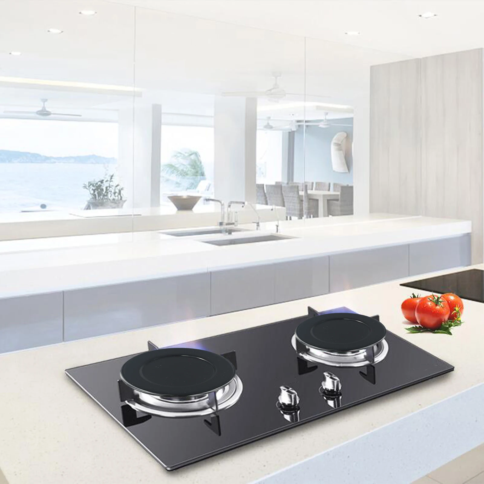 Tappo per bruciatore a gas per piano cottura da 4 pezzi 55/75/100mm adatto per SABAF progettato per fornelli a gas Accessorio da cucina versatile