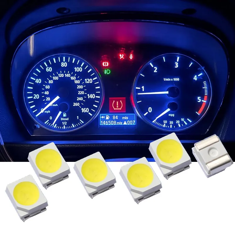 100 peças adequadas para luzes de instrumento bmw led 3528 smd medidores de cluster de carro painel de instrumentos contas de luz de soldagem