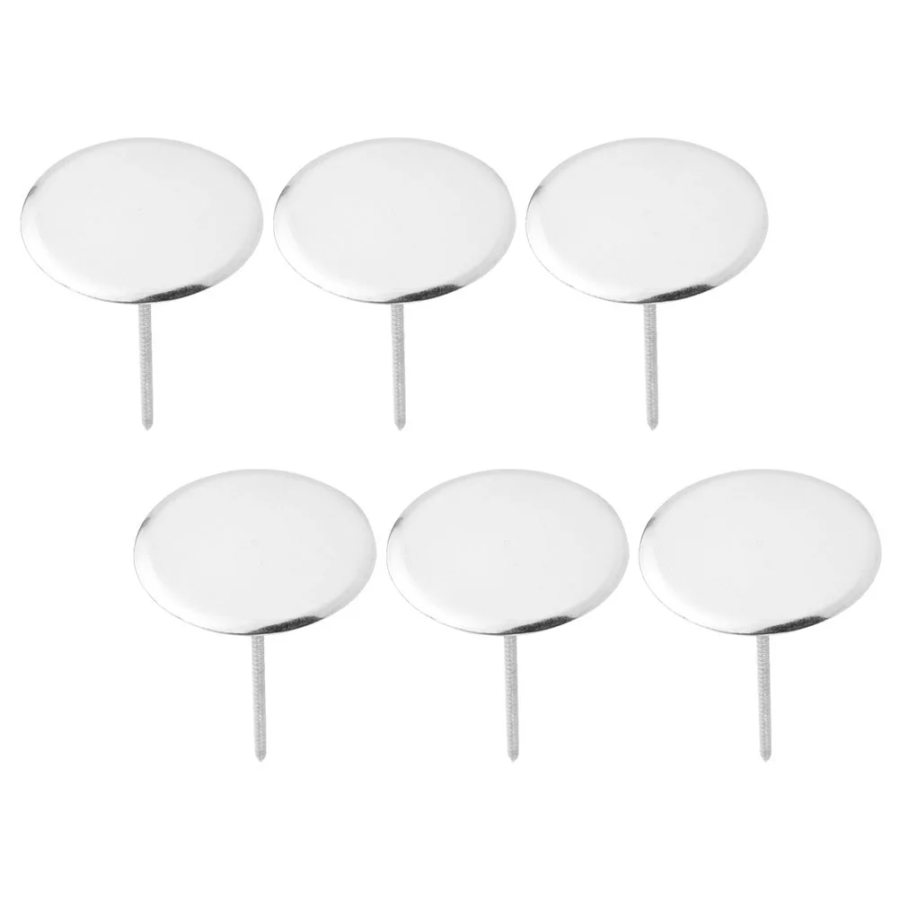 6 Pcs Stainless Steel Mounting Nails Flower Piles Decor Manicure Tools Pastry for Roses Cake Dessert Decorative Metal Cupcake