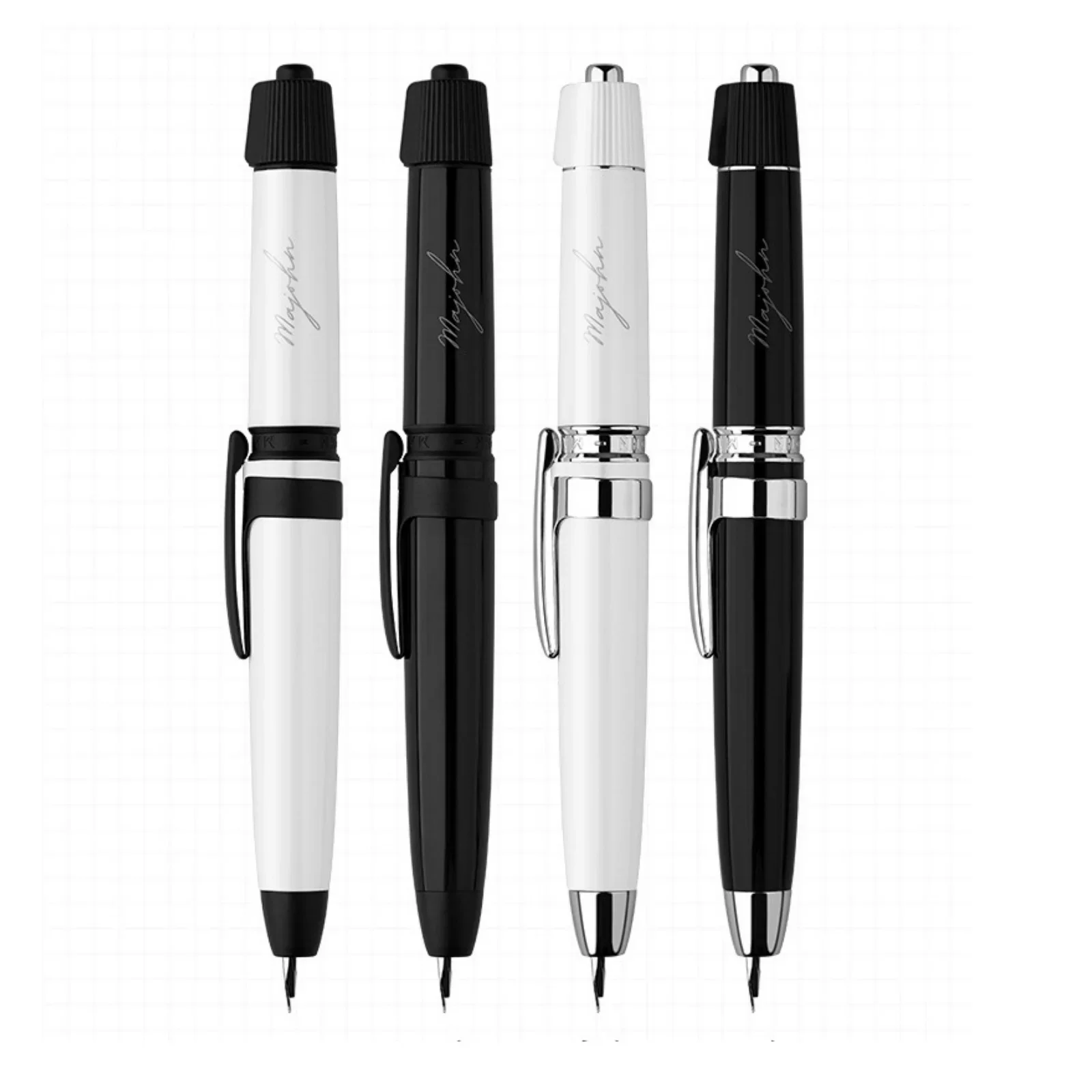 MAChain-Stylo plume rétractable à encre HN A3, plume fine de 0.4mm avec clip, cadeau d'écriture, fournitures scolaires et de bureau