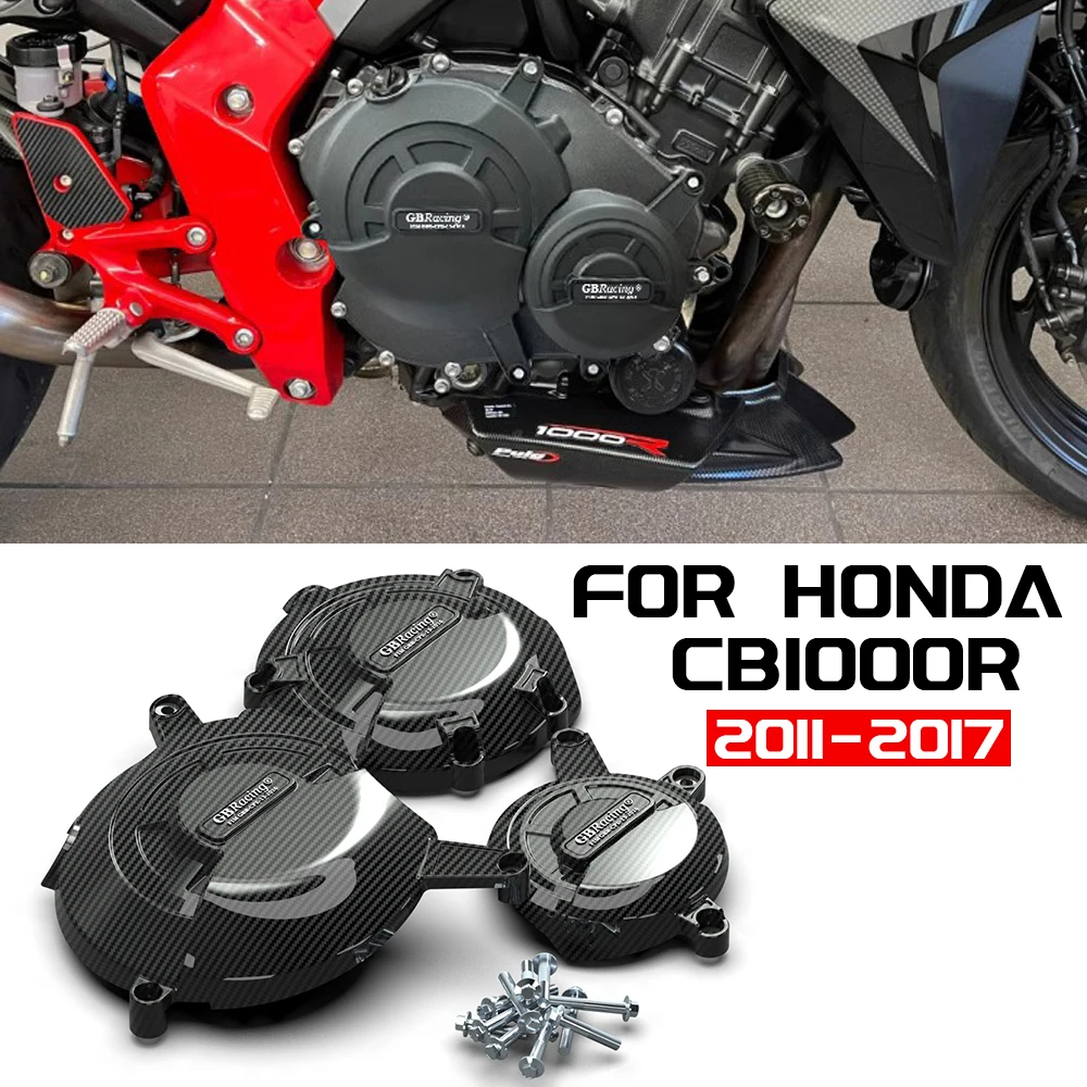 Motorcycles Engine Protective Cover, Carbon Fiber Printing, FOR Honda CB1000R 2011-2017