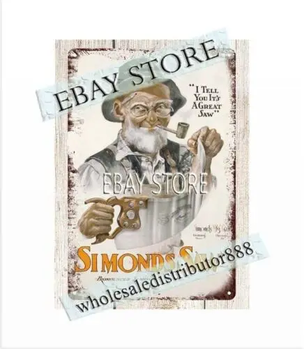 garage ceiling metal poster Simonds Saw metal tin sign