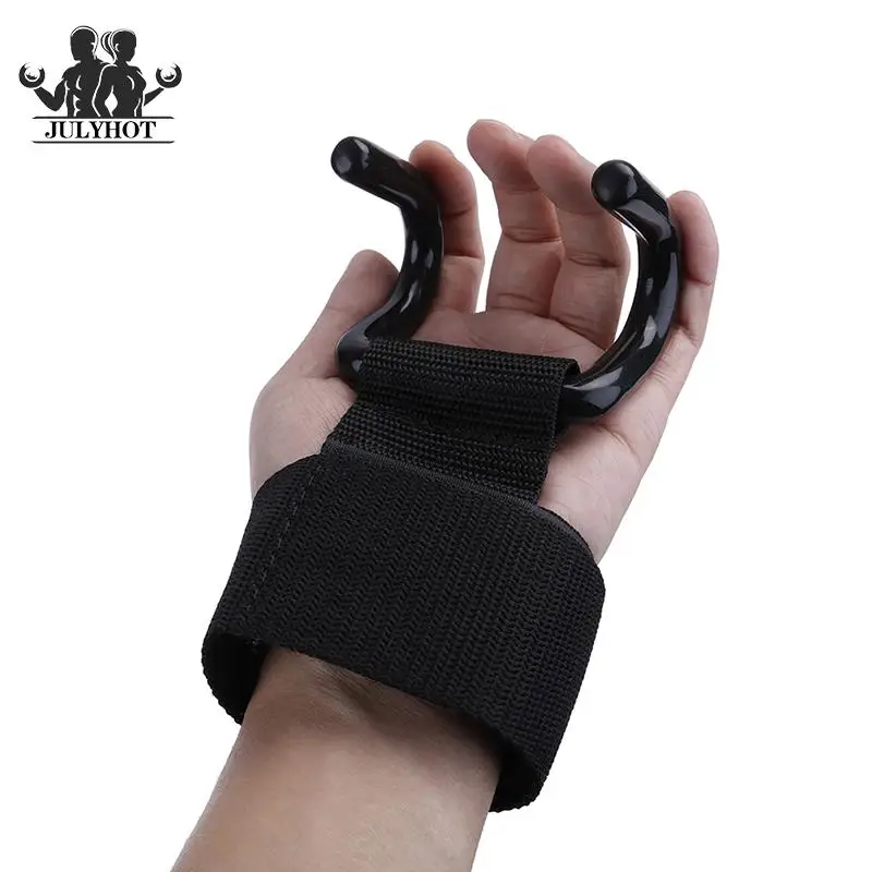 1pc Wrist Support Weight Lifting Strap Adjustable Strong Hook Grips Straps For Weight Lifting Strength Training Gym Fitness