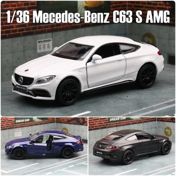 1/36 Mercedes-Benz C63 S AMG C-Classของเล่นรถสําหรับเด็กRMZ CiTY Diecast Miniature 5 ''ดึงกลับคอลเลกชันของขวัญเด็ก