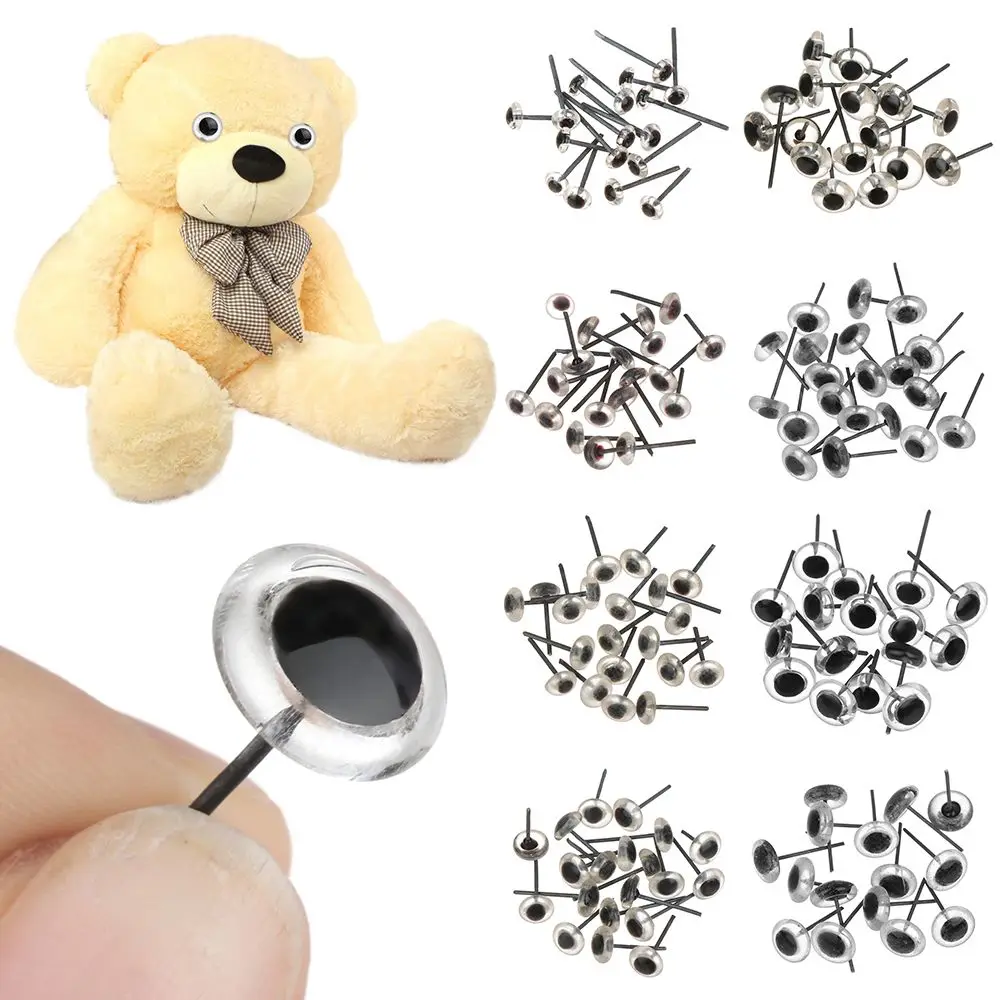 20Pcs/Bag Transparent Doll Glass Eyes Needle Felting Eyes For DIY Bears Animals Dolls Kids DIY