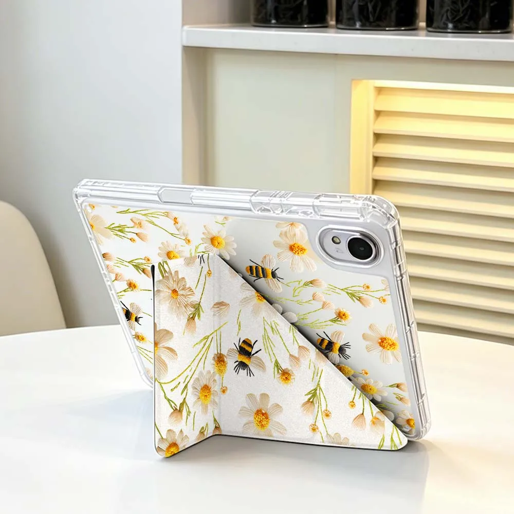 Daisy Bee Pattern Case For Huawei Honor Matepad Pad X10 X9 GT Pro V9 9 Air SE 12X 11.5 11 13.2 11.5s inch Foldable Tablet