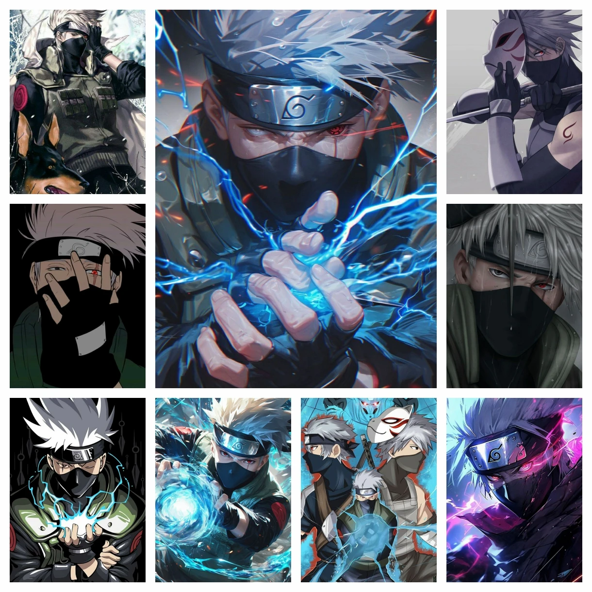 Hatake Kakashi 5D DIY Diamond Painting Naruto Embroidery Anime Cross Stitch Mosaic Rhinestones Hobby Home Decor Children's Gifts