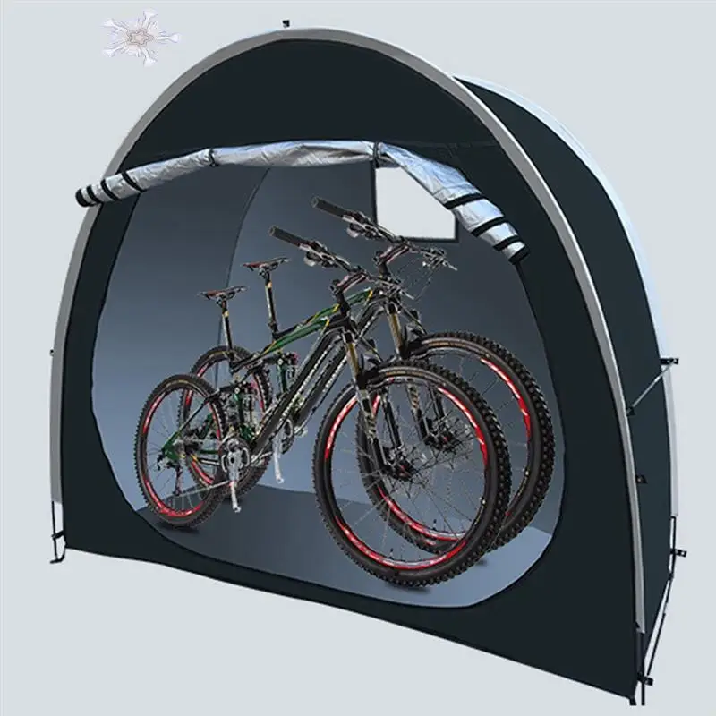 

Black Coated Sunscreen Waterproof Storage Tent Set Kit Camping Bicycle Cover Foldable Outdoor Bike Tent Garden Tool Set Kit