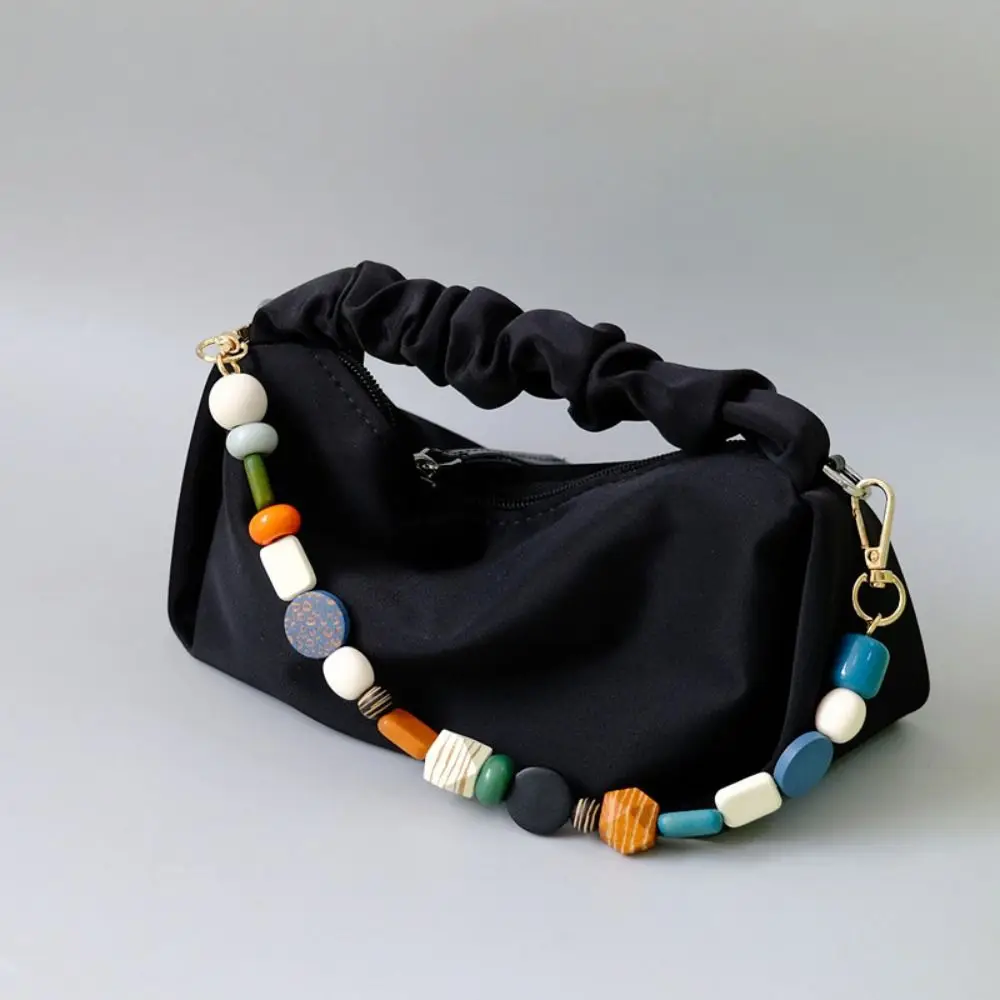 Retro Colorful Beads Handbag Chain Handcrafted Wristband Phone Case Hanging Chain DIY Bag Parts Accessories