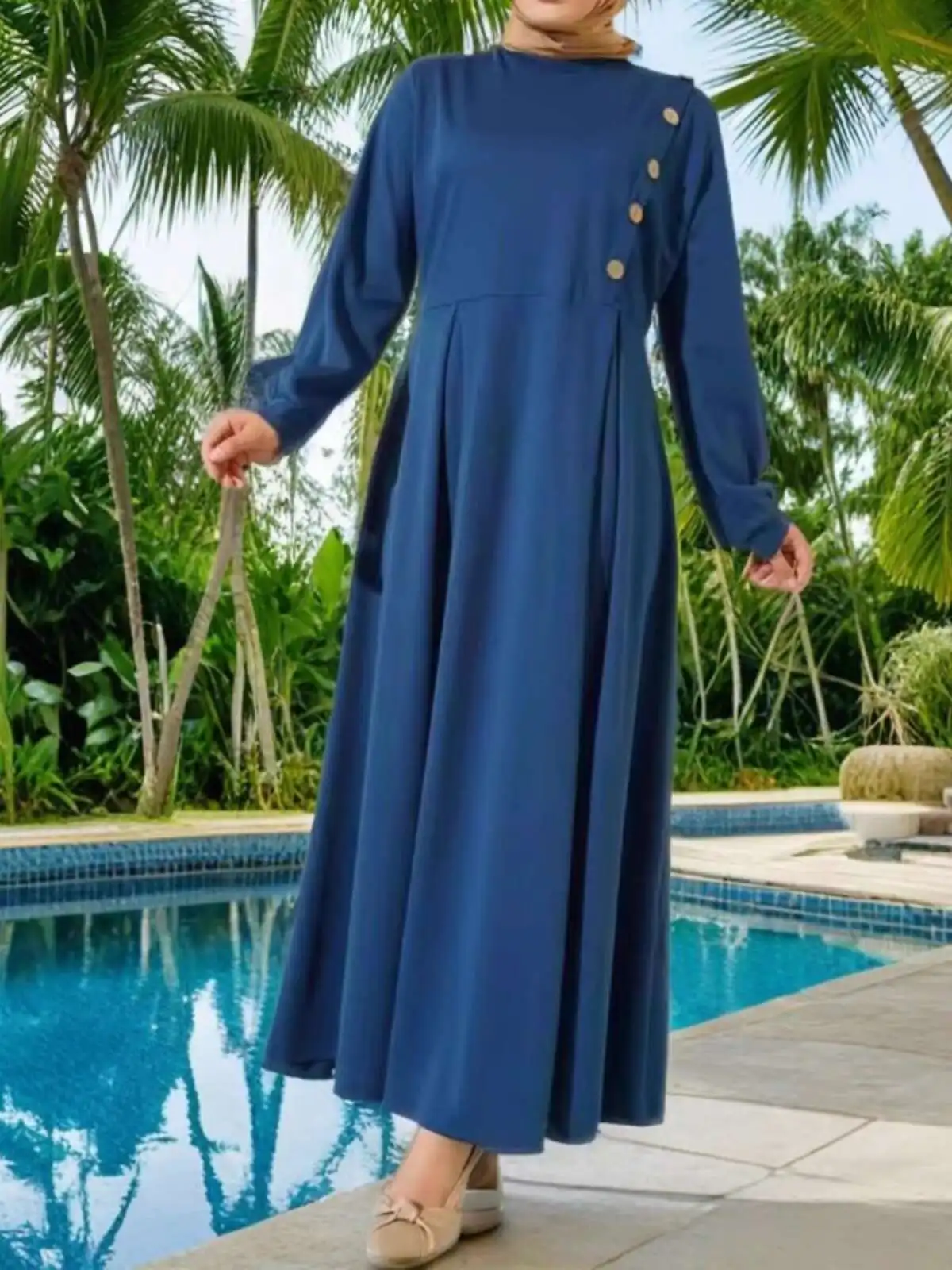 

Женское длинное платье Hui в этническом стиле, модное темпераментное платье, халат Дубая, Саудовской Аравии