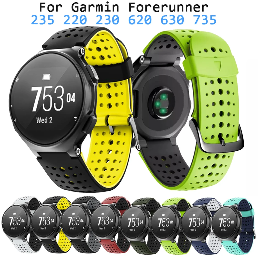 

Silicone Watchband Strap For Garmin Forerunner 235 220 230 620 630 735XT Replacement Watch Strap Approach SmartWatch Wristband