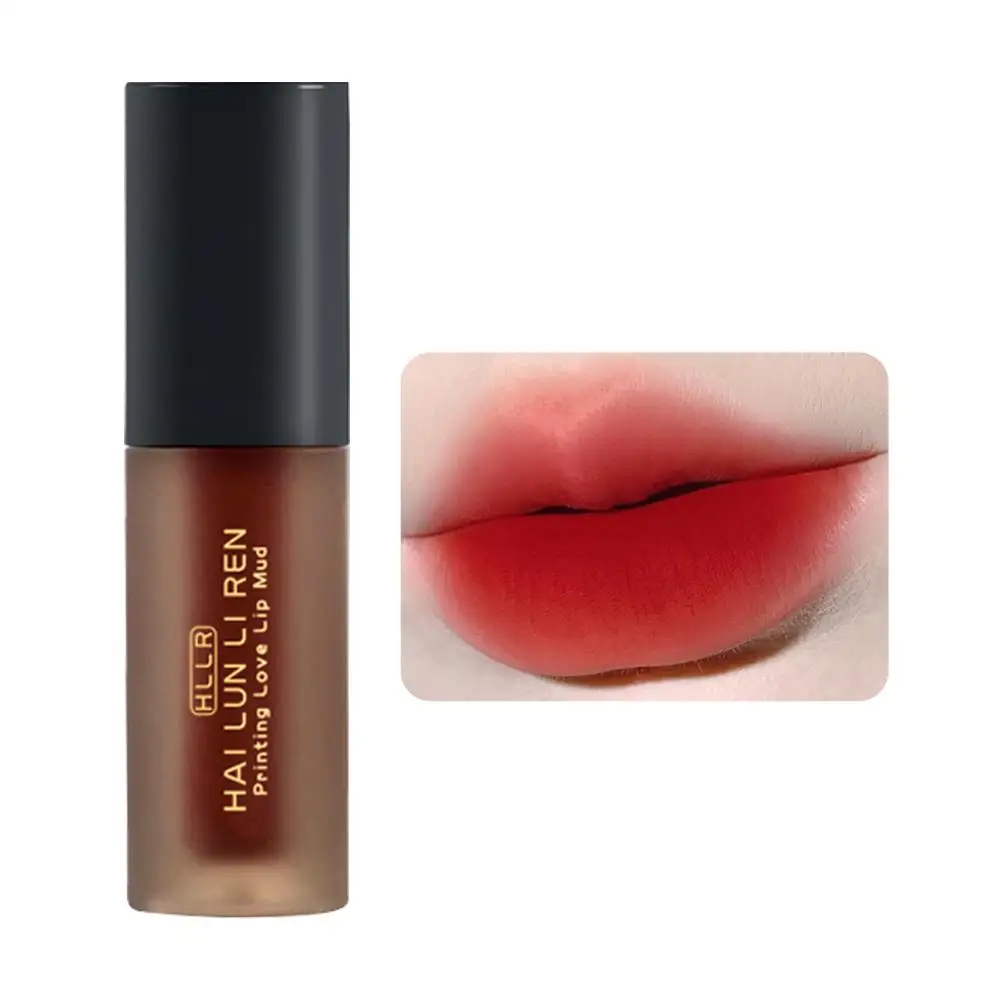 Matte Velvet Lip Gloss Makeup, impermeável de longa duração, Produtos Lábios Beleza, Stick não hidratante, copo profissional, B6Z6