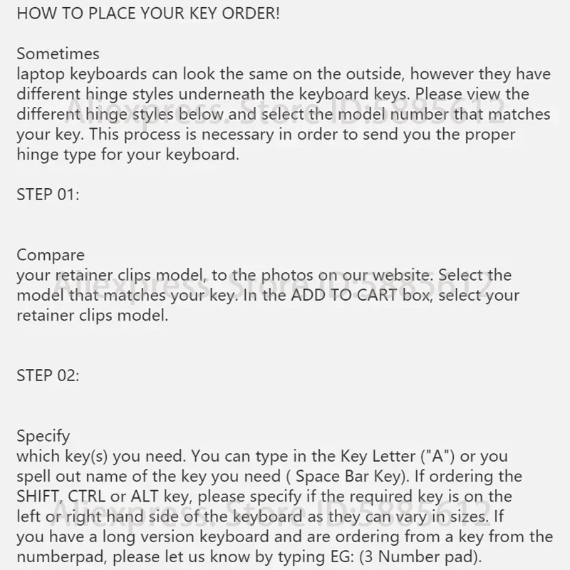 Replacement Keycap Key cap &Scissor Clip&Hinge For Lenovo Y530 R720 Y720-15 Y520 R720-15 Y7000P Y7000 2020 Version Keyboard