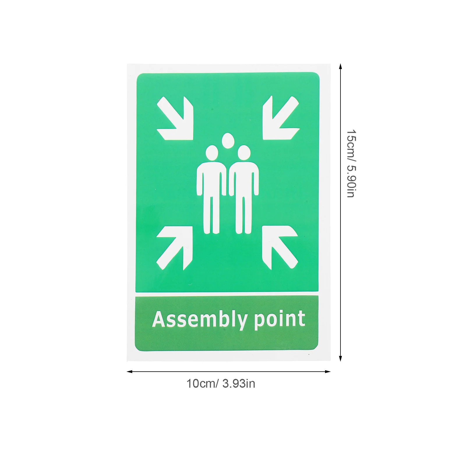 10 قطع سهلة التطبيق، ملصقات علامة واضحة للحفاظ على نقاط تجميع الإخلاء في حالات الطوارئ في إعدادات مختلفة #6