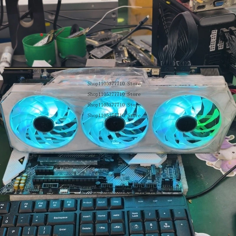 RTX3070 Ti 8G Graphics Card, Three-fan Design, 8G GDDR6 Memory, 256bit, PCI-E Interface, Used