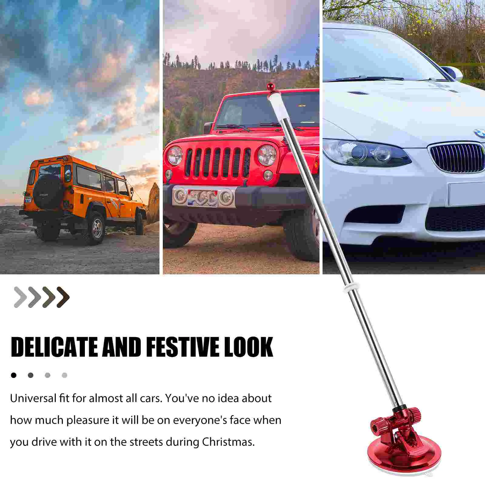 Flag Pole Holder Car Suction Cup Vehicle Flagpole Bracket Telescopic Car Flag Holder Stand Window Flag Base Banner Vehicle